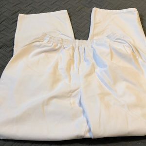 Large White Scrub Pants
